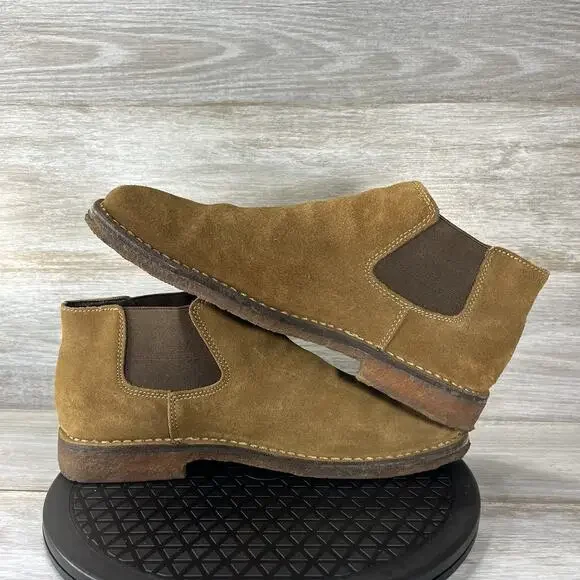 Johnston & Murphy Men's Brown Suede Leather Crepe Sole Chelsea Boots Size 9.5 M - Picture 8 of 9